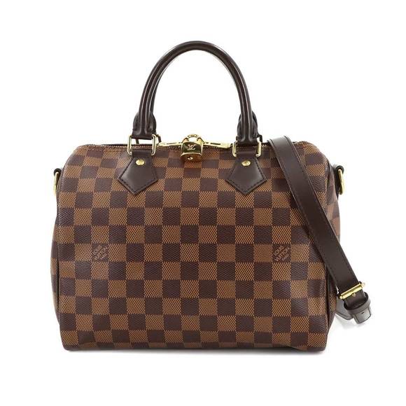 Louis Vuitton Damier Speedy Bandouliere 25 2-way Ebene Handbag N41368 - Picture 1 of 10